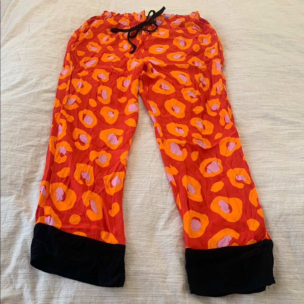 Women’s FARM for Anthropologie red/orange/lilac pants Size XS